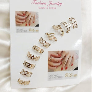 10 Pcs Plain Ring Set
