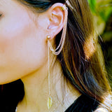 2 Pcs Leaf Design Ear Clip Earring