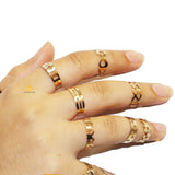 10 Pcs Plain Ring Set